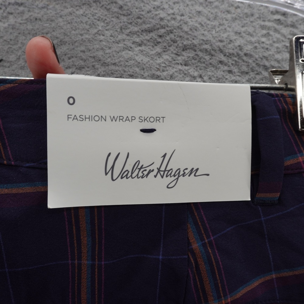 Walter Hagen Clubhouse Plaid Golf Pants Womens 0 Dark Navy Blue WGH15413YD NEW - Picture 14 of 16